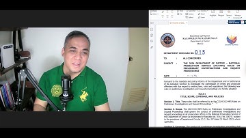 Updates on the Rules on Preliminary Investigations and Inquest Proceedings