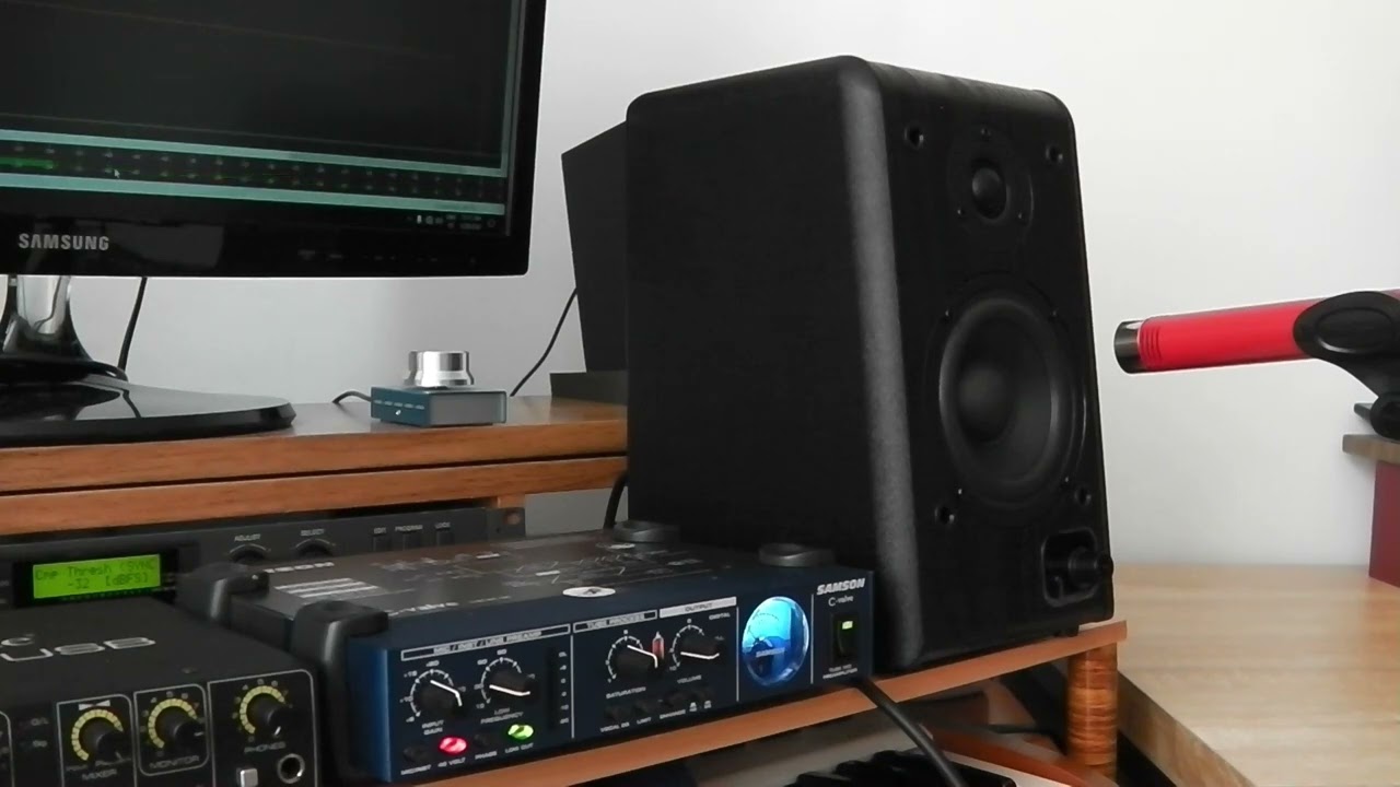 Testing MicroLab Pro1BT powered monitor and MXL551R condenser mic E-MU0404USB (no talking video)