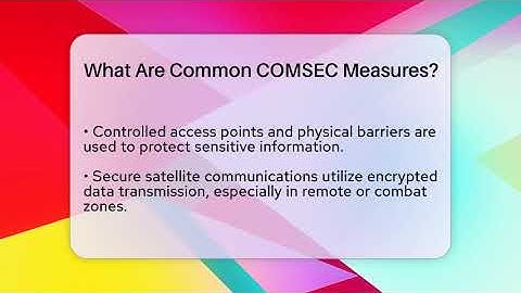 What Are Common COMSEC Measures? - Tactical Warfare Experts