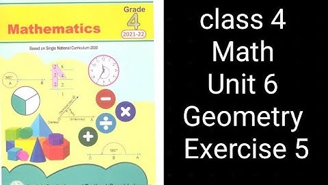 Class 4 Math | Unit 6 Exercise 5 | Geometry | Punjab Textbook Board
