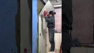 Female Worker Installing Tile#usashorts #construction