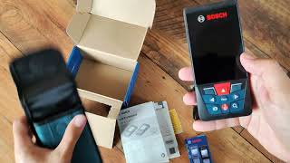 Unpacking / unboxing laser measure Bosch GLM 150-27 C PROFESSIONAL 0601072Z00