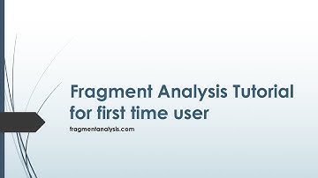 FA02: Software Tutorial: Fragment Analysis for CE (solutions for Peak Scanner and GeneMapper)