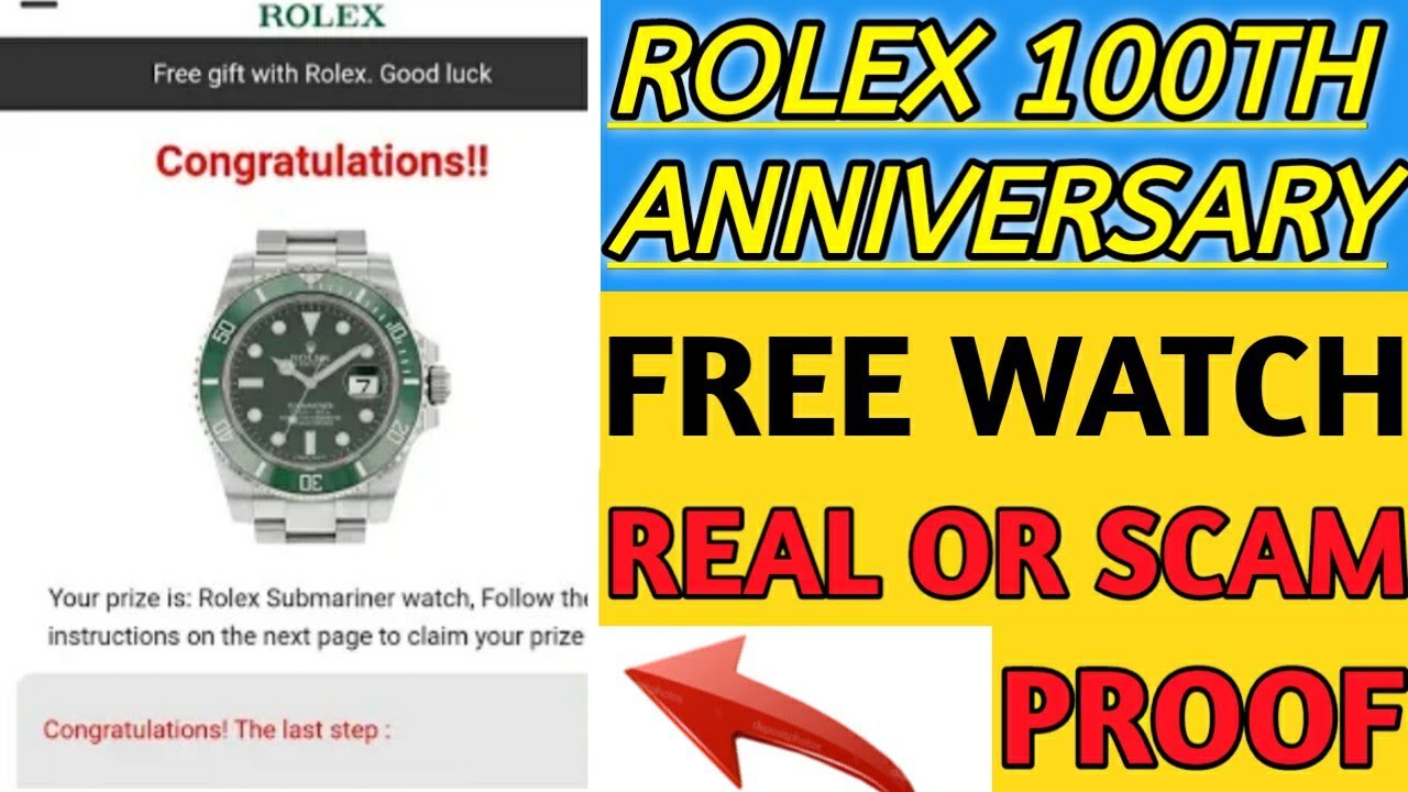 Rolex 100th Anniversary Celebration Gift Link | WhatsApp Link | Rolex 100th  Anniversary Real Or Fake - YouTube