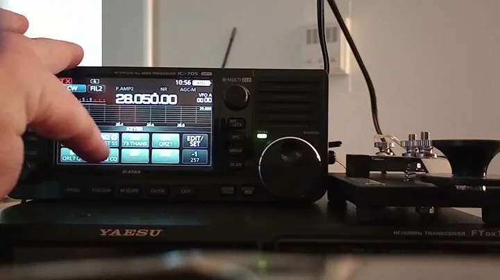 ICOM 705. PUTTING CW INTO MEMORY CHANNEL. FOR CALLING CQ. "W2KX" BOBBY TRATES.