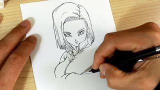 How To Draw Android No. 18 Dragon Ball