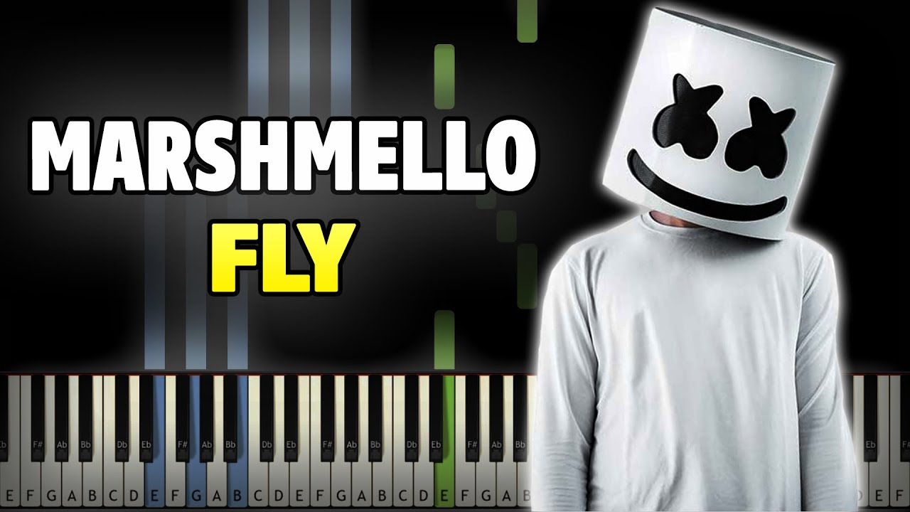 Marshmello - Fly on piano (tutorial with sheet music + midi) - YouTube
