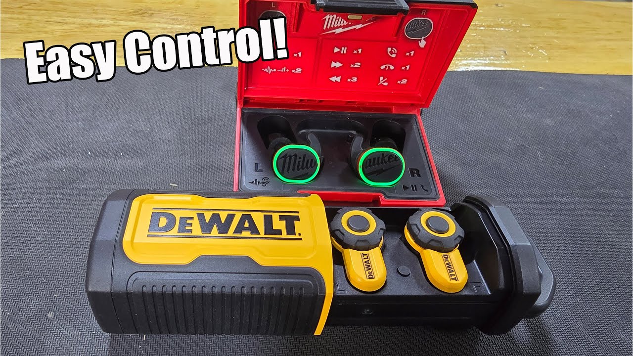 Easy Volume Control! DEWALT Bluetooth Jobsite Pro X2 Wireless Earbuds ...