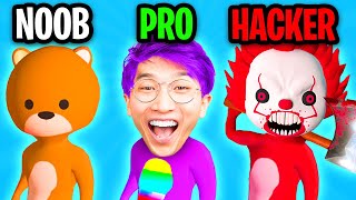 Can We Go NOOB vs PRO vs HACKER In NO ONE ESCAPE!? (CRAZY APP GAME!) screenshot 3