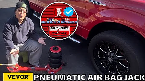 VEVOR 3 Ton/6600 lbs Triple Air Bag Pneumatic Garage Mechanics Autmobile Car Jack Unboxing & Review