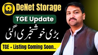 DeNet Storage TGE &  Listing Today Update || DeNet Storage New Update || ABID STV 
