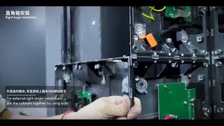 How to install GX series LED panels on the wall to build an external or internal right angle screen?
