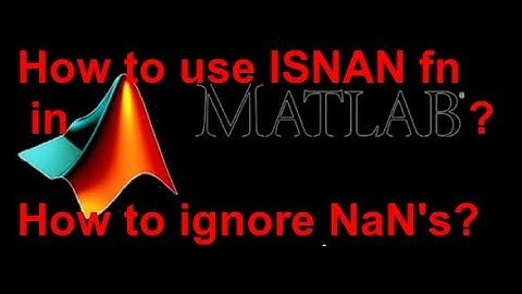 How to use ISNAN function in MATLAB?
