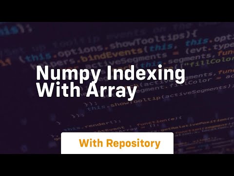 numpy indexing with array