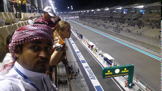 F1 raceing Yas Marina circuit 2017 and 2018 abu dhabi in United Arab Emirates. Dubai. car crash