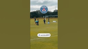 Carsten zig-zagging Evading defenders with quick feet | PSG Academy ⚽🔥 #psg #messi #carsten2017