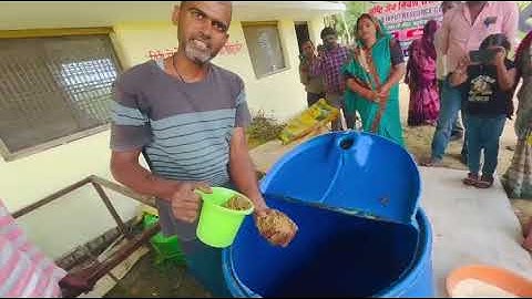 Jeevamrut preparation training to farmers @ srishti Organic farm Kalwari M.P.