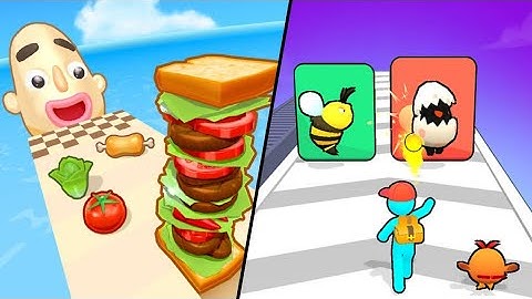 Sandwich Runner | Monster Evolution Run Battle / All Level Gameplay: Android,iOS