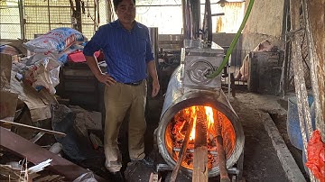 Lò Hơi Nằm đun Củi siêu nhanh cấp hơi sang nồi nấu rượu và tủ nấu cơm hoặc xông hơi