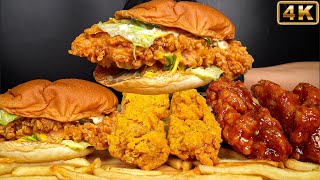 4K Mukbang Asmr Kfc Black Label Truffle Chirur Chicken Kfc 블랙 라벨 치킨 트러플 치르르