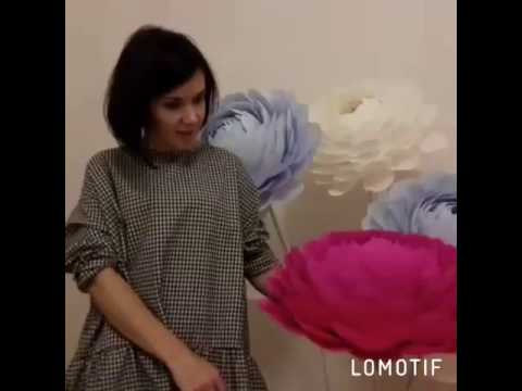 Большие бумажные цветы видеоурок