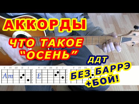 Что такое осень Аккорды ♪ ДДТ ♫ Разбор песни на гитаре 🎸 Бой Текст