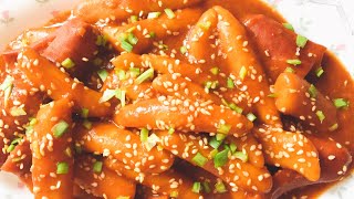 طريقه عجينة التوكبوكي بالدقيق العادي 😲بنفس الطعم😋انصحكم بالتجربة 🥢 رهيب