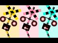 【踏切アニメ】いろんな色のふみきりカンカン 😂😂😂 Railroad crossing animation समपार एनीमेशन