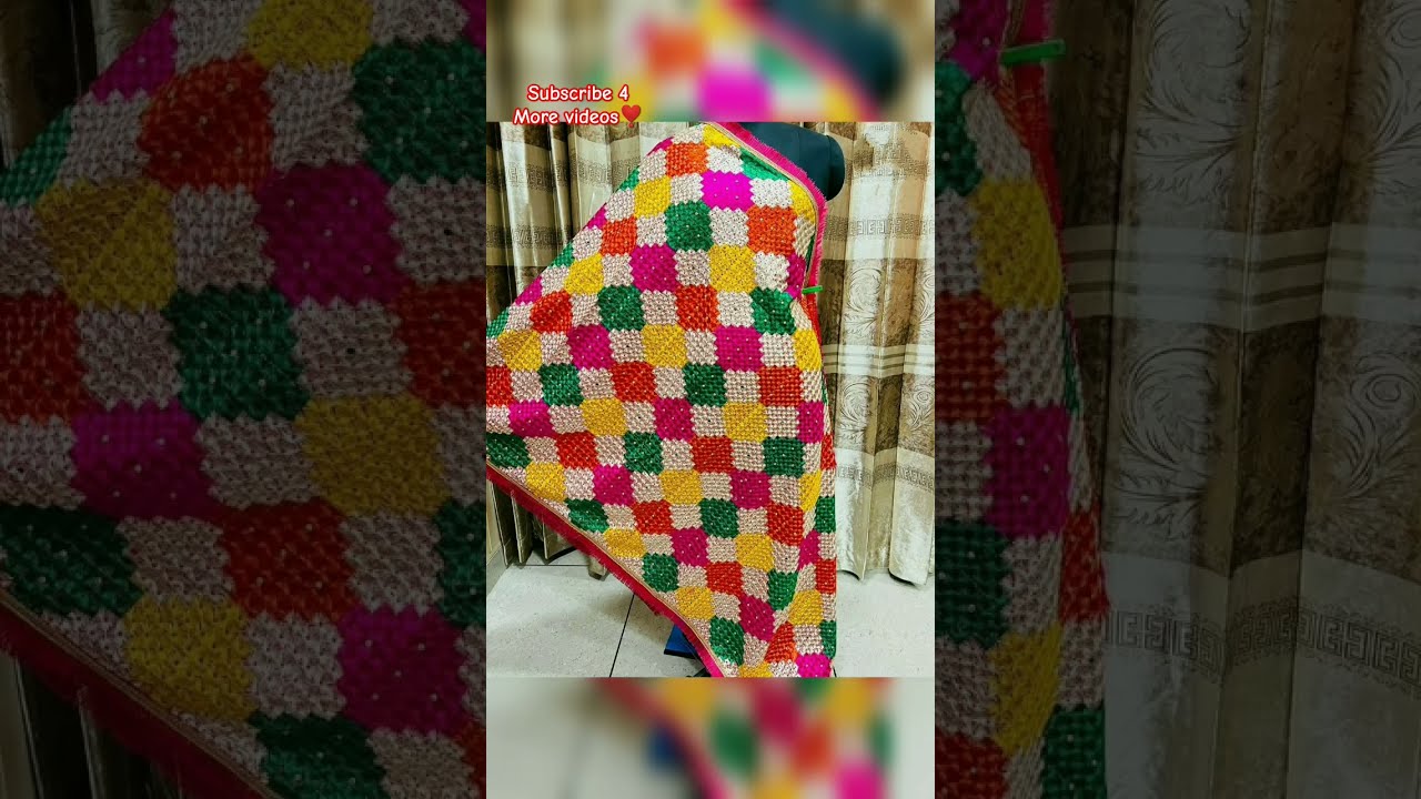 Traditional Punjabi Phulkari Duppata Trending