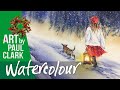 How to paint a Christmas Scene in Watercolour - step by step