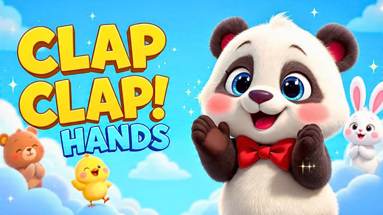 Clap Clap little Hands 🐼 | Baby Motor Skills Rhyme | Toddler Learning & Play