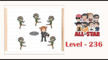Brain test all star level 236 Save him from the zombies!