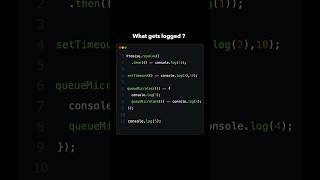 😨 JavaScript Event Loop TRICK Question — Microtask vs Task Queue #coding #programming #javascript