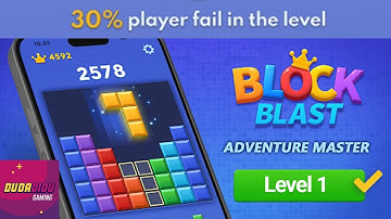 Level 1 - Block Blast - 30% Player fail in this level | Walkthrough | Android Games