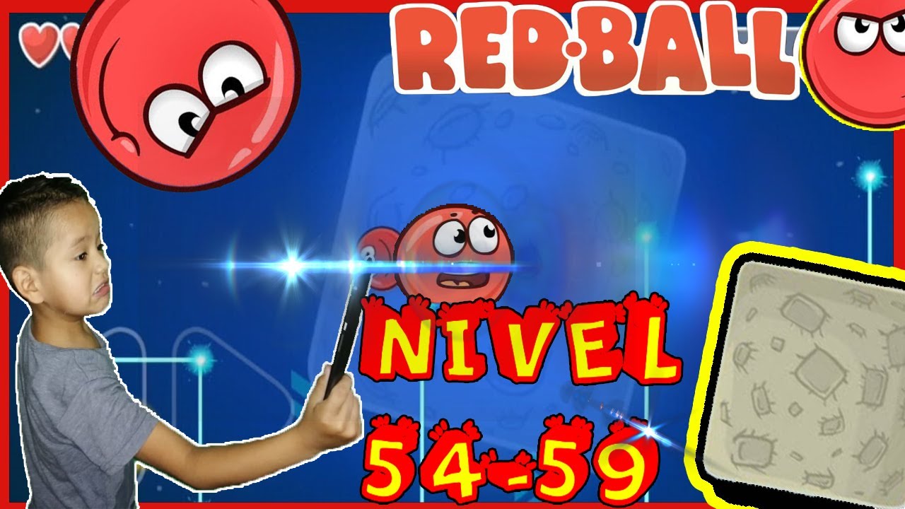 ⚽Cómo pasar la bolita roja nivel 54 al 59 🎮 juegos para niños juegos