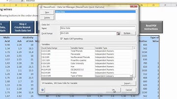 NeuralTools Quick Start - Step 2: Create a NeuralTools Data Set
