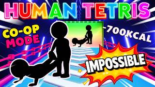 FRESH CHALLENGE ALERT! | Human Tetris х 2 Players CO-OP | Immersive Interactive Warm Up | Viral Game screenshot 4