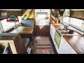 Couples Custom DIY MINI SCHOOL BUS CONVERSION - Full Of Clever Tiny Living Design Hacks