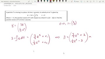 Further Kinematics 2 - Using calculus and vectors with kinematics