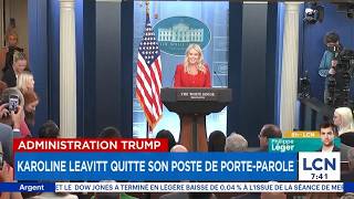 Karoline Leavitt quitte son poste de porte-parole de la Maison-Blanche