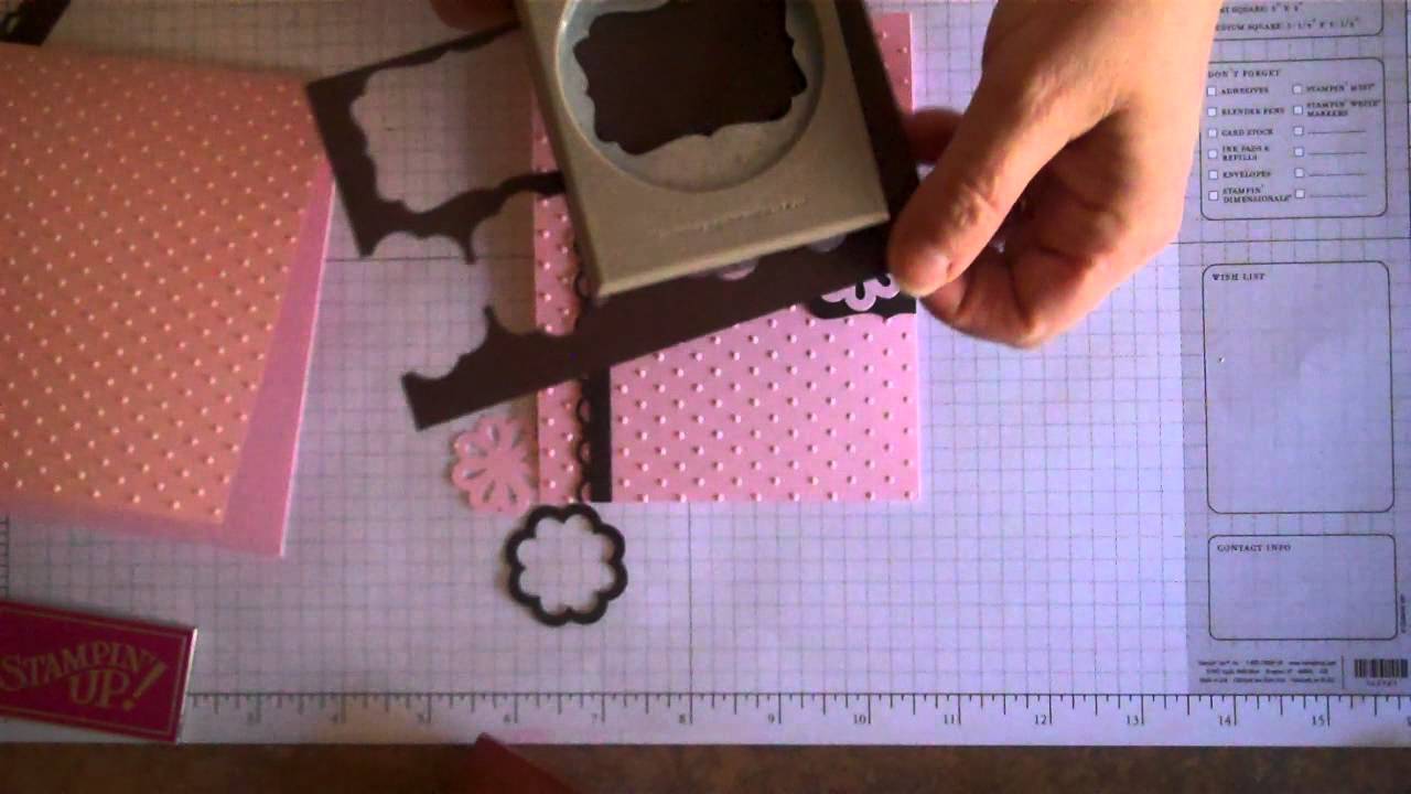 Pink Pirouette Triple Layer Punch Card