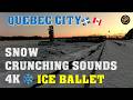 walking on snow asmr quebec city 4k premium tour