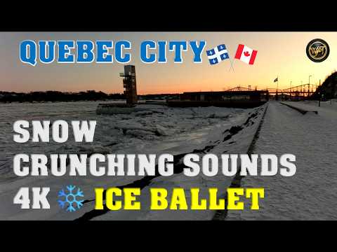 walking on snow asmr quebec city 4k premium tour - YouTube