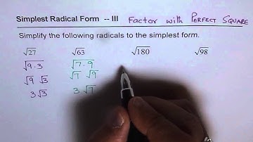 Simplify Radicals Worksheet 3