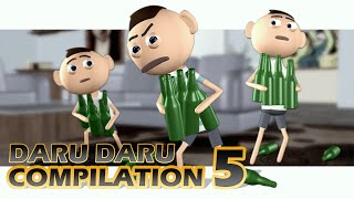 Daaru Daaru - Best videos compilation part 5 | Daaru Piyunga | GoofyWorks Comedy Cartoon