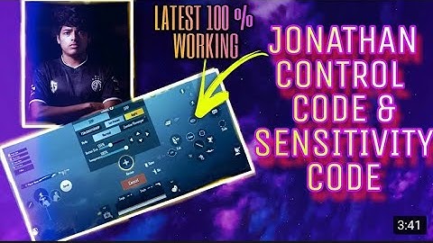 Jonathan control code & Jonathan sensitivity code | Latest 2021 | best 2 finger thumb controls