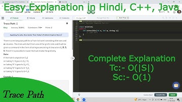 Trace Path | Hindi | GFG POTD | C++ | Java | Code Kar Lo