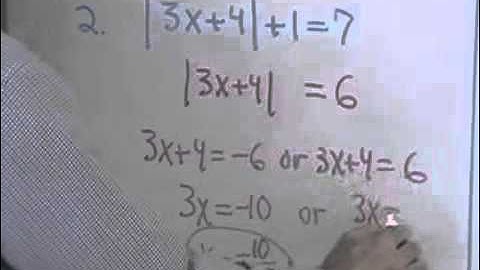 Equations with Absolute Value: Mini-lecture by Mr. McKeague