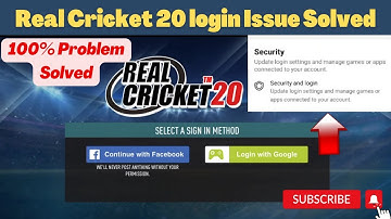 Real Cricket 20 Facebook Account Login Problem Issue Solved In Urdu | Hindi 2022