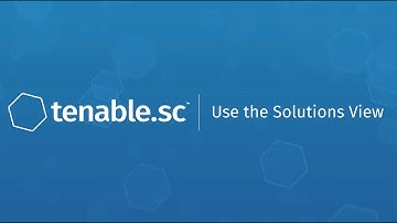 Solutions View in Tenable.sc